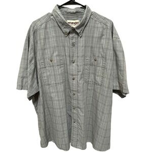 WRANGLER Men’s Rugged Wear Button Up Short Sleeve Shirt, Size 3X